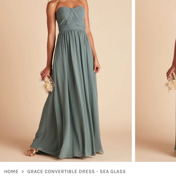 Birdy Grey / Grace Convertible Dress (with split) / Sea Glass / Large - Picture 4 of 11